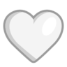 Coeur blanc Emoji 🤍 image - Microsoft Classic 2D style