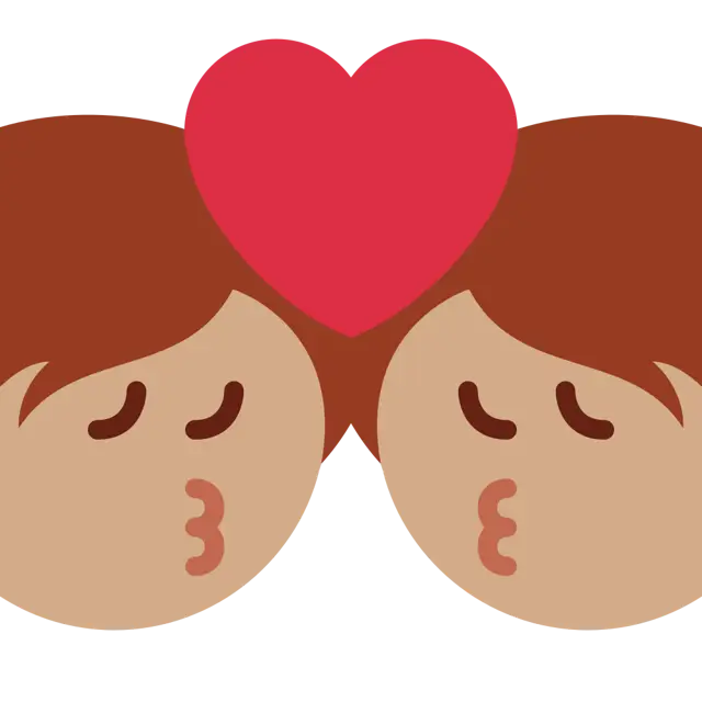 ππ½ - Kiss: Medium Skin Tone Emoji meaning, copy and paste emoticon ...