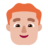 Man: Medium-Light Skin Tone, Red Hair