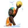 Person Playing Water Polo: Dark Skin Tone Emoji 🤽🏿 image - Huawei Harmony OS style