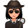 Woman Detective: Medium-Light Skin Tone Emoji 🕵🏼‍♀️ image - Emojidex style