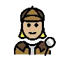 Woman Detective: Medium-Light Skin Tone Emoji 🕵🏼‍♀️ image - OpenMoji style