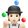 Person Juggling: Light Skin Tone Emoji 🤹🏻 image - Apple style