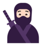 Ninja: Light Skin Tone Emoji 🥷🏻 image - Microsoft Classic 2D style