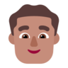 Man: Medium Skin Tone Emoji 👨🏽 image - Microsoft Classic 2D style