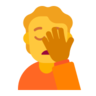 페이스 팜 Emoji 🤦 image - Microsoft Classic 2D style