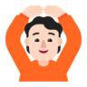 Person Gesturing Ok: Light Skin Tone Emoji 🙆🏻 image - Microsoft Classic 2D style