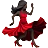 Woman Dancing: Dark Skin Tone
