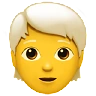 Person: White Hair Emoji 🧑‍🦳 image - Apple style