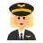Woman Pilot: Medium-Light Skin Tone