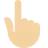 Backhand Index Pointing Up: Medium-Light Skin Tone