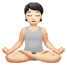 Person In Lotus Position: Light Skin Tone Emoji 🧘🏻 image - Apple style