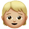 Child: Medium-Light Skin Tone Emoji 🧒🏼 image - Apple style
