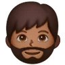 Man: Medium-Dark Skin Tone, Beard Emoji 🧔🏾‍♂️ image - Samsung style