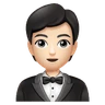 Person In Tuxedo: Light Skin Tone Emoji 🤵🏻 image - Huawei Harmony OS style