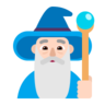 Man Mage: Light Skin Tone Emoji 🧙🏻‍♂️ image - Microsoft Classic 2D style
