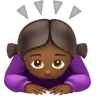 Woman Bowing: Medium-Dark Skin Tone Emoji 🙇🏾‍♀️ image - Apple style