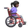 Woman In Manual Wheelchair Facing Right: Dark Skin Tone Emoji 👩🏿‍🦽‍➡️ image - Samsung style