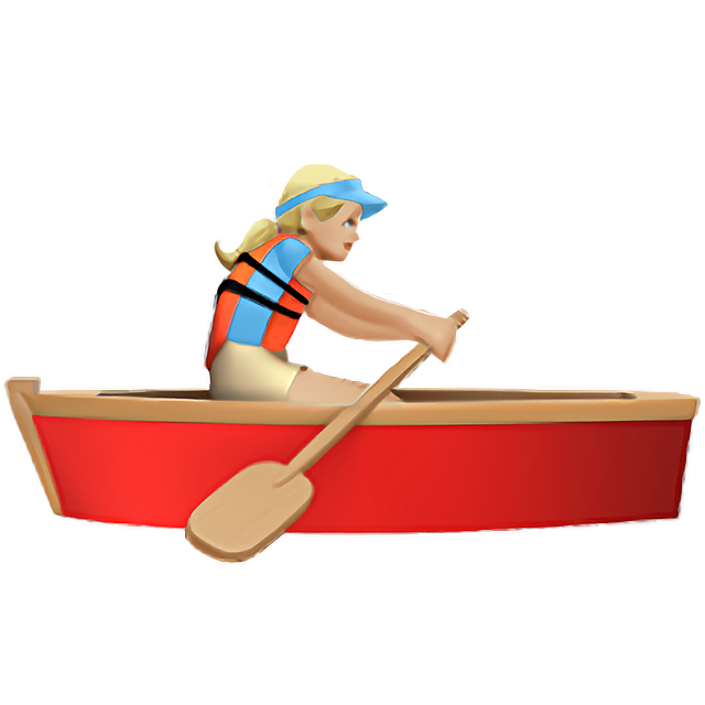 Woman Rowing Boat: Medium-Light Skin Tone