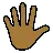 Hand With Fingers Splayed: Medium-Dark Skin Tone