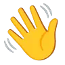 Waving Hand Emoji 👋 image - Google Noto Color Animated style