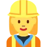 Woman Construction Worker Emoji 👷‍♀️ image - Twitter / X (Twemoji) style