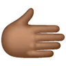 Rightwards Hand: Medium-Dark Skin Tone Emoji 🫱🏾 image - Samsung style