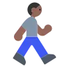 Person Walking: Medium-Dark Skin Tone Emoji 🚶🏾 image - Tossface style