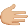 Rightwards Hand: Medium-Light Skin Tone Emoji 🫱🏼 image - Apple style