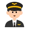 Man Pilot: Light Skin Tone Emoji 👨🏻‍✈️ image - Tossface style
