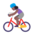 Woman Biking: Medium-Dark Skin Tone
