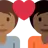 Couple With Heart: Person, Person, Medium-Dark Skin Tone, Dark Skin Tone