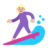 Woman Surfing: Medium-Light Skin Tone