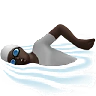 Person Swimming: Dark Skin Tone Emoji 🏊🏿 image - Apple style