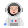Woman Astronaut: Medium-Light Skin Tone Emoji 👩🏼‍🚀 image - Microsoft Classic 2D style