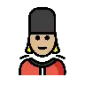 Woman Guard: Medium-Light Skin Tone Emoji 💂🏼‍♀️ image - OpenMoji style