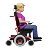 Woman In Motorized Wheelchair Facing Right: Medium-Light Skin Tone