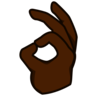 Ok Hand: Dark Skin Tone Emoji 👌🏿 image - Emojidex style