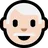 Man: Light Skin Tone, White Hair