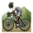 Person Mountain Biking: Dark Skin Tone
