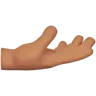 Palm Up Hand: Medium Skin Tone Emoji 🫴🏽 image - Apple style