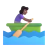 Woman Rowing Boat: Medium-Dark Skin Tone Emoji 🚣🏾‍♀️ image - Microsoft 3D Fluent style