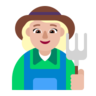 Woman Farmer: Medium-Light Skin Tone Emoji 👩🏼‍🌾 image - Microsoft Classic 2D style