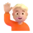 Person Raising Hand: Medium-Light Skin Tone
