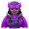 Woman Supervillain: Dark Skin Tone Emoji 🦹🏿‍♀️ image - Samsung style