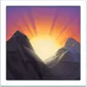 Sunrise Over Mountains Emoji 🌄 image - Apple style