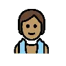 Person In Steamy Room: Medium Skin Tone Emoji 🧖🏽 image - OpenMoji style