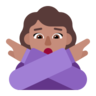 Woman Gesturing No: Medium Skin Tone Emoji 🙅🏽‍♀️ image - Microsoft Classic 2D style