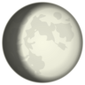 Símbolo de la luna gibosa depilación Emoji 🌔 image - Emojidex style