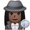 Woman Detective: Dark Skin Tone Emoji 🕵🏿‍♀️ image - Samsung style